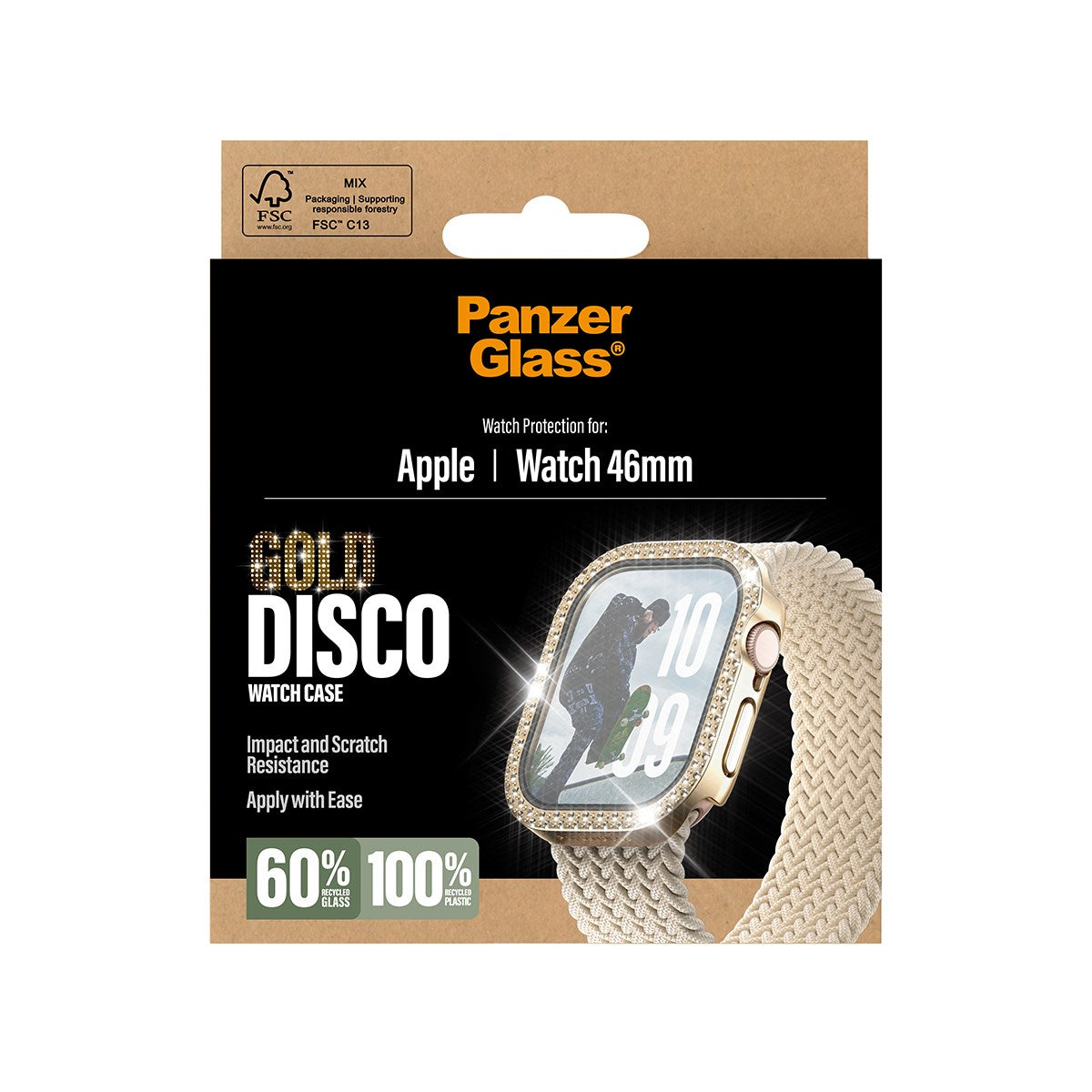 PanzerGlass® Skærmbeskyttelse Full body Disco Guld Apple Watch Series 11 | 10 | 46mm